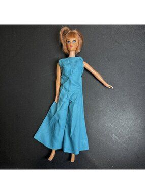 Vtg 1969 Mario Flip TNT Barbie 1160 Auburn Hair, Blue Eyes Rooted Lashes, Taiwan